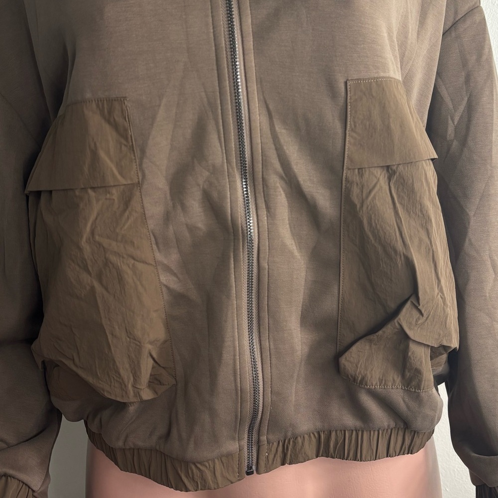 ODODOS Women's Light Brown Hooded Jacket - Picture 7 of 13